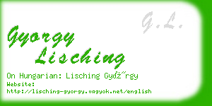 gyorgy lisching business card